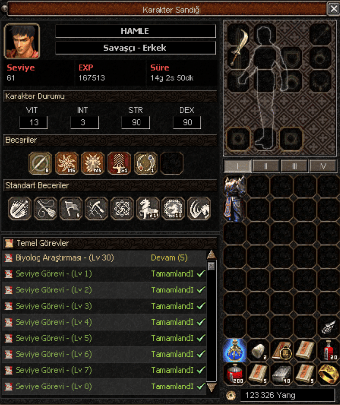 61 LEVEL HAVA G1 AT 21 ASKER BOŞ SAVAŞÇI