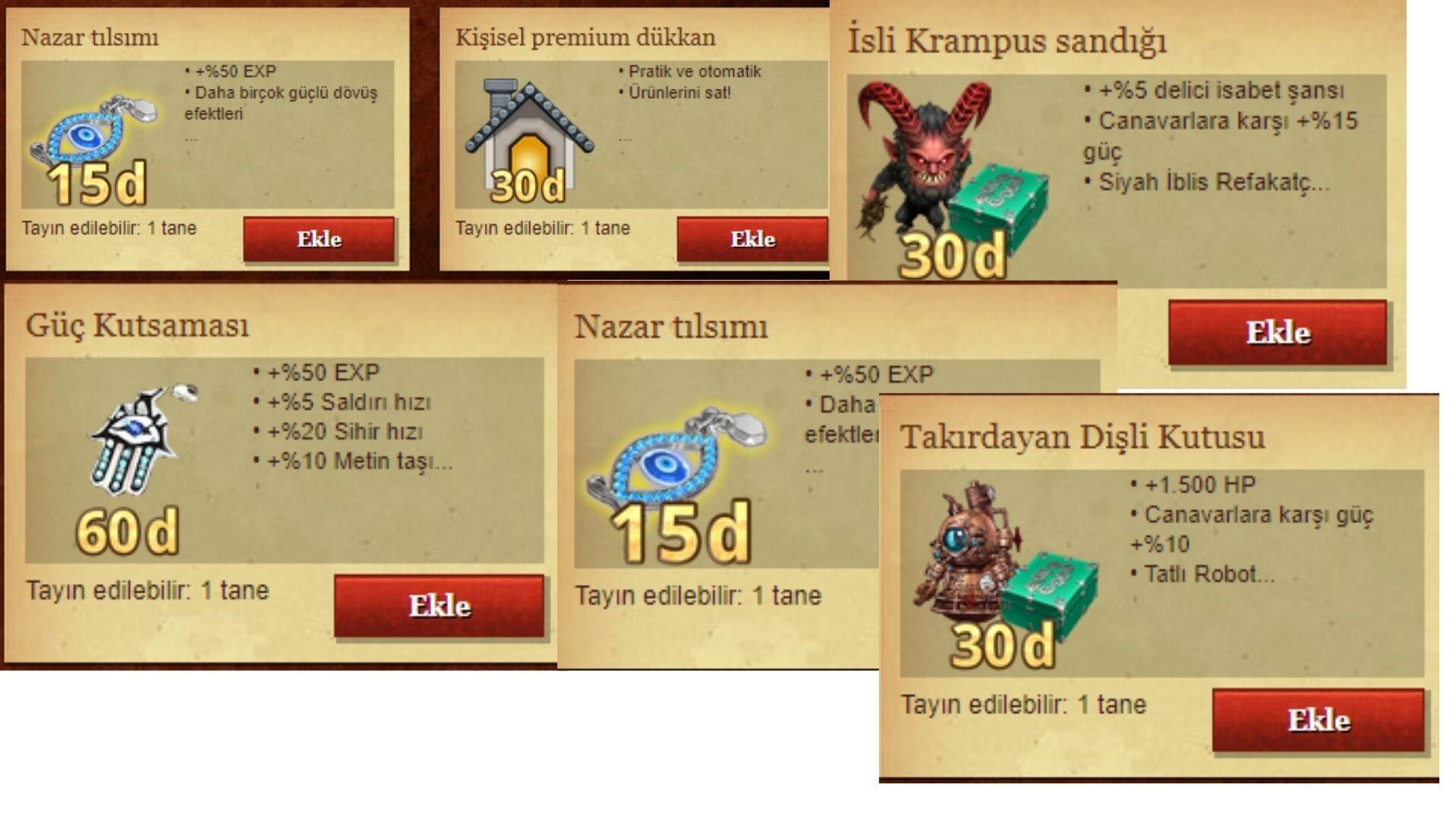 105 LEVEL BÜYÜLÜ SİLAH SURA-112 LEVEL ŞAMAN