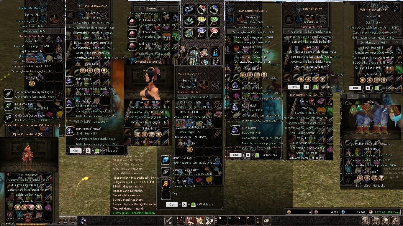 +9 RUH SETI +7 MAVİ.Ç +9KİN 55ORT + FULL YÜZÜK 330K DAMEGE acıklamaya
