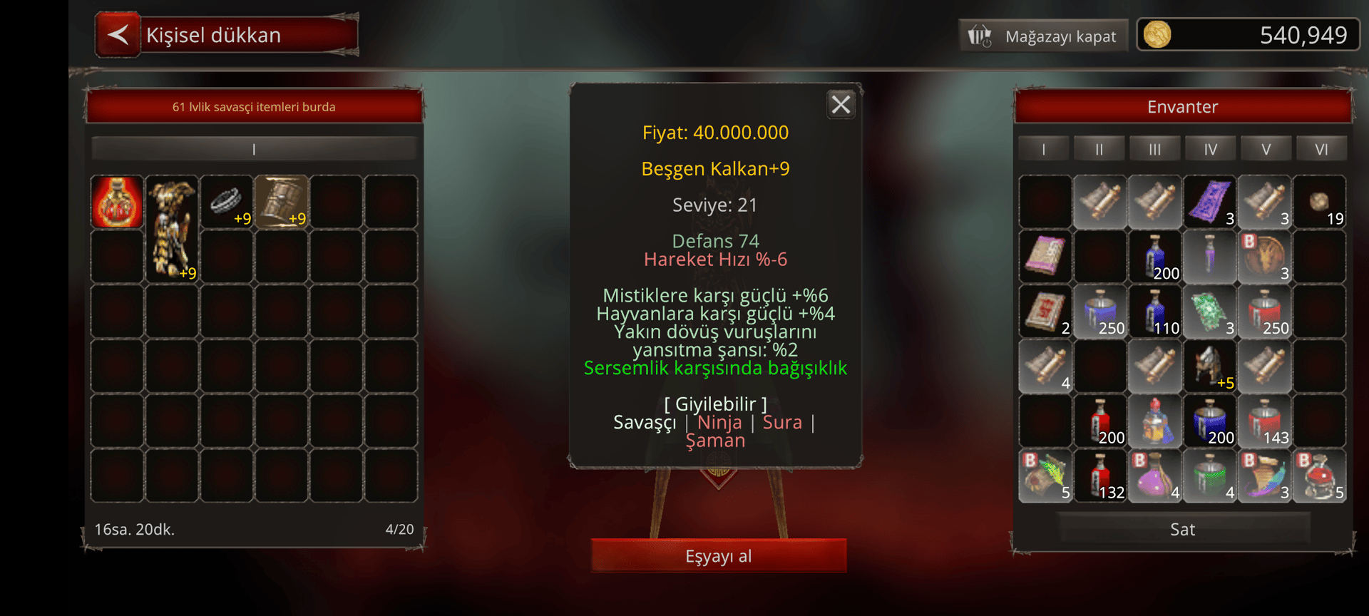 +9 etz +9 gümüş +9 besken