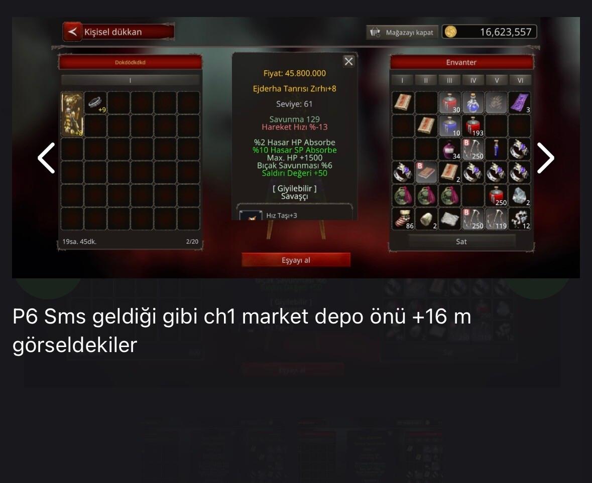 16 m +GÖRSELDEKİ 2 İtem P6