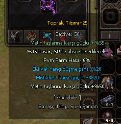 +25 TOPRAK TILSIMI 50 METİN EFSUNLU