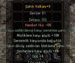 +9 ŞAHİN KALKAN SERSEM BAĞIŞIKLI GÜÇ BLOKLU