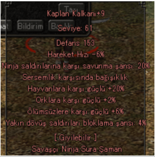 +9 ninja elit kaplan kalkanı satılır