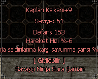 9 kaplan kalkanı düz