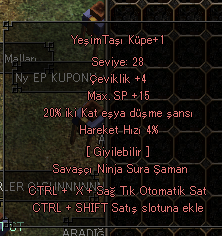 20 EŞYA 4 HAREKET HIZI YEŞİMTAŞ KÜPE