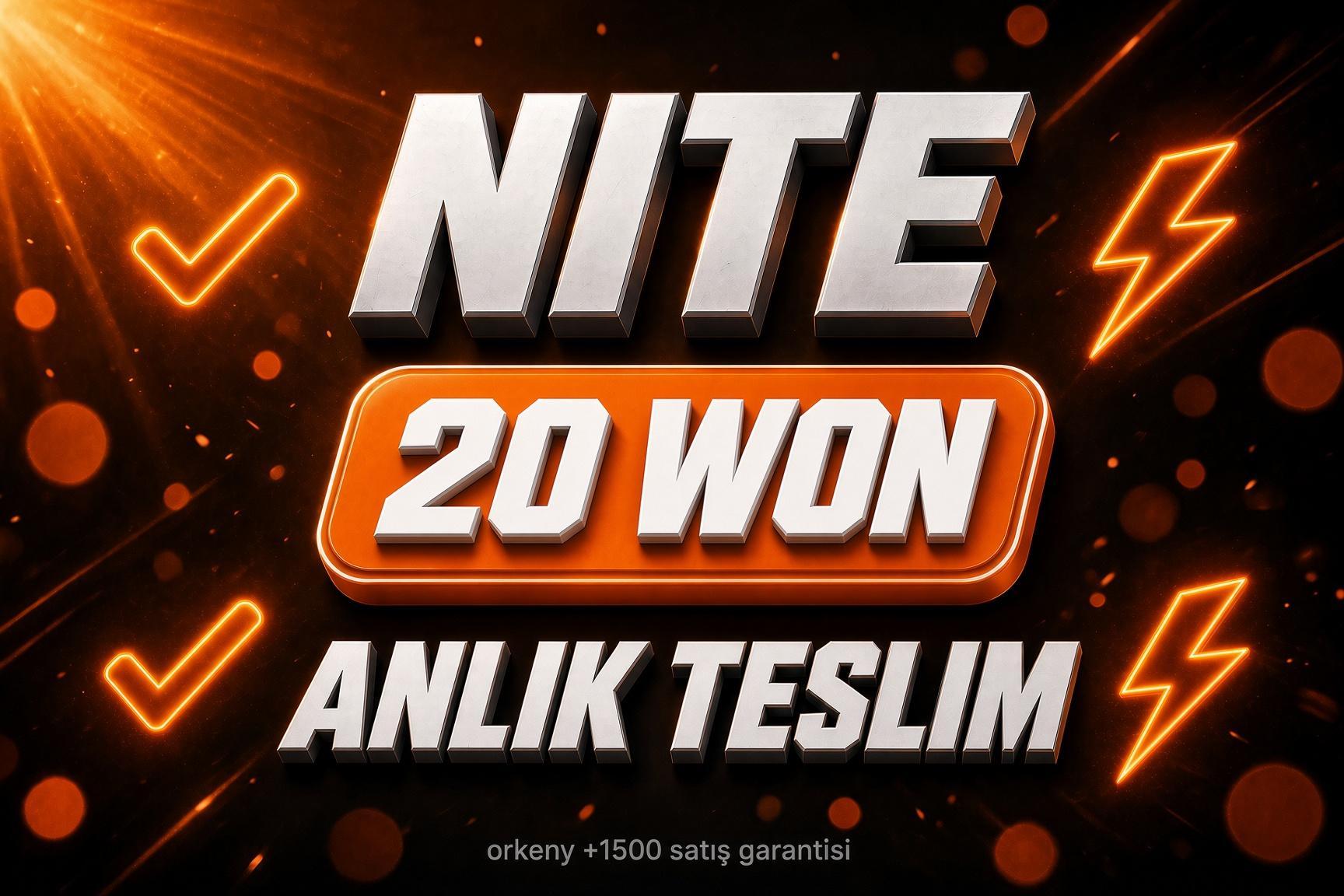 Nite | 20 WON JET HIZINDA TESLİM 7/24 AKTİFİM ÇEK