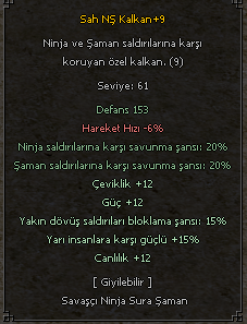 NİNJA ŞAMAN ŞAH KALKANI