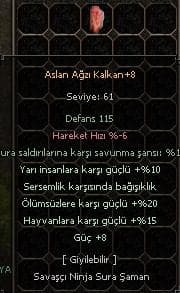 +8 ASLAN AĞZI KALKAN ELİT EFSUN