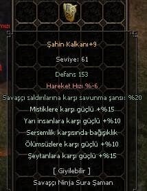 +9 ŞAHİN KALKAN WSLİK ELİT EFSUN l HEMEN TESLİM