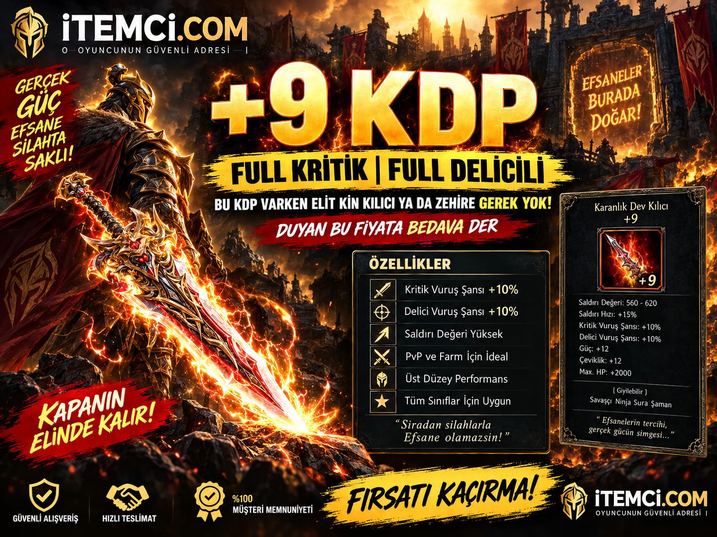 +9 KDP FULL KRİTİK VE DELİCİ KİN KILICINA GEREK YOK