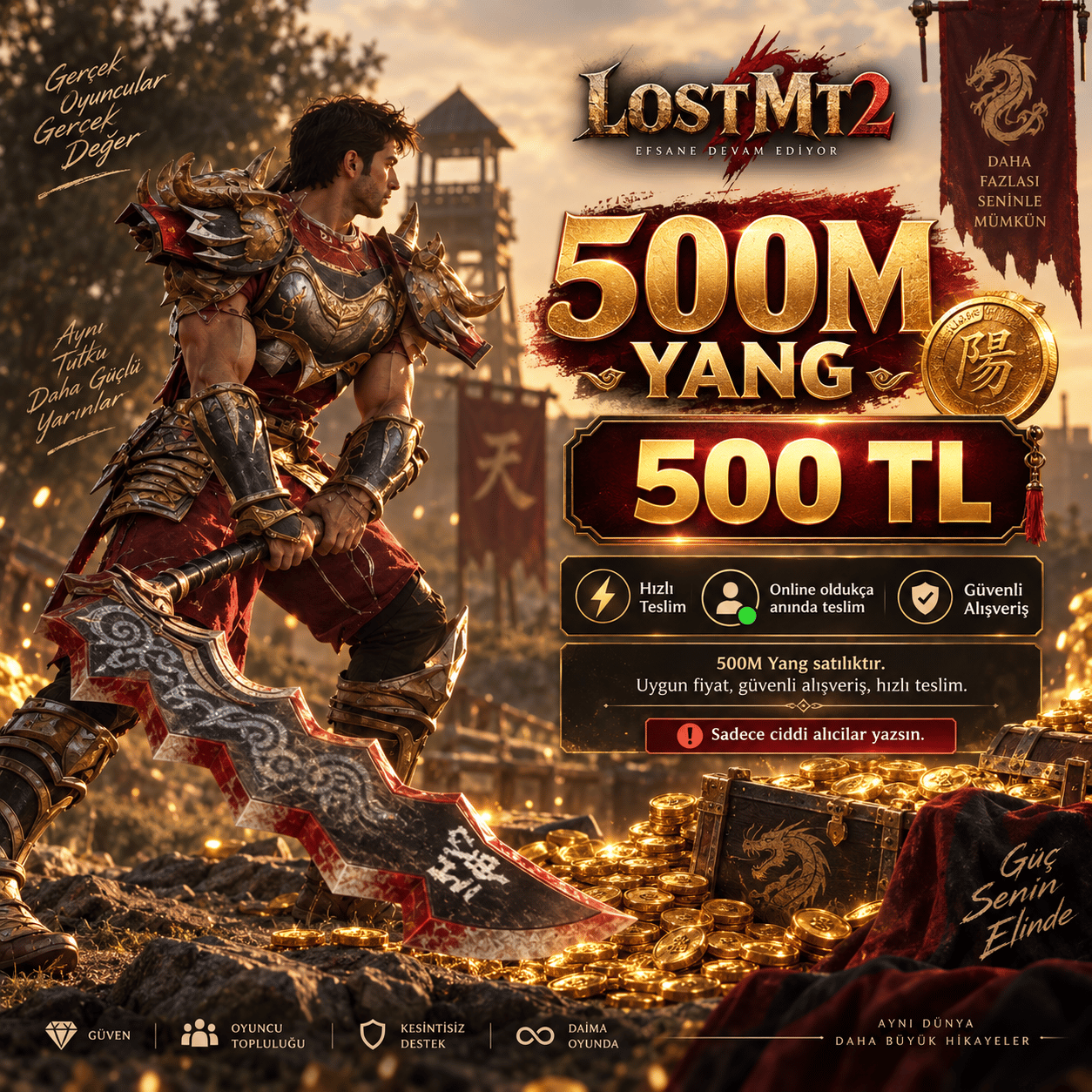 500M YANG 500 TL | HIZLI TESLİM | SADECE CİDDİ ALICILAR