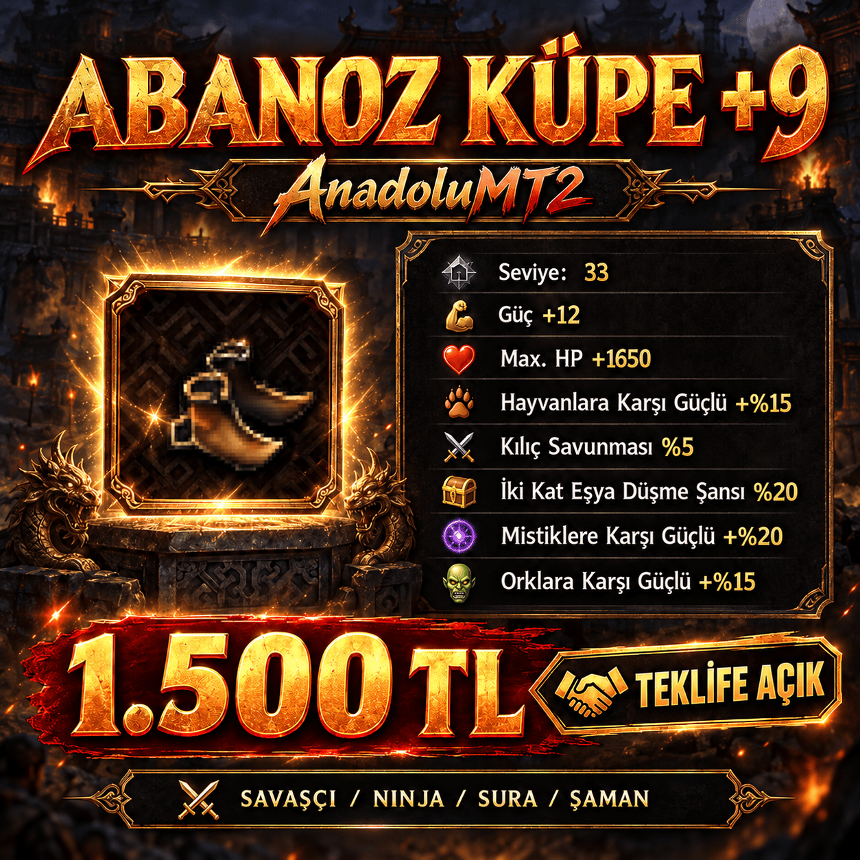 +9 ABANOZ | %20 EŞYA %20 MİSTİK %15 ORK HAYVAN | FARM | TEKLİFE AÇIK