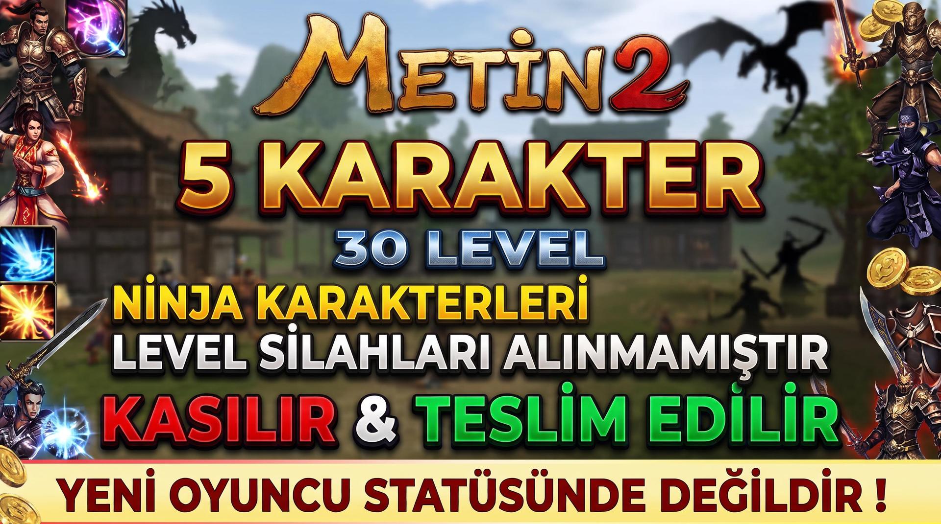 🌟 ÖZEL SİPARİŞ 30 LEVEL HESAP SATIŞI / İSTENİLEN KARAKTERDE! 🌟