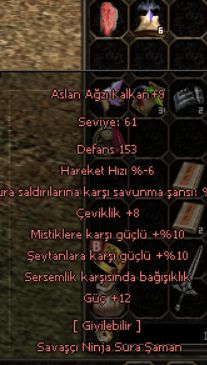 +9 ASLAN AĞZI SERSEM 12 GÜÇ 8 ÇEVİK