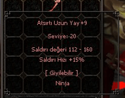 20 LVL 9 ATSIRTI UZUN YAY