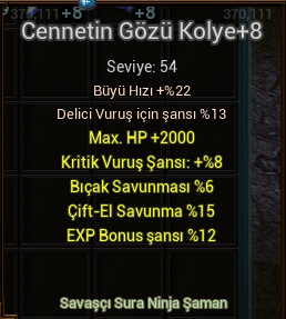 elit cennet kolye hp krit exp