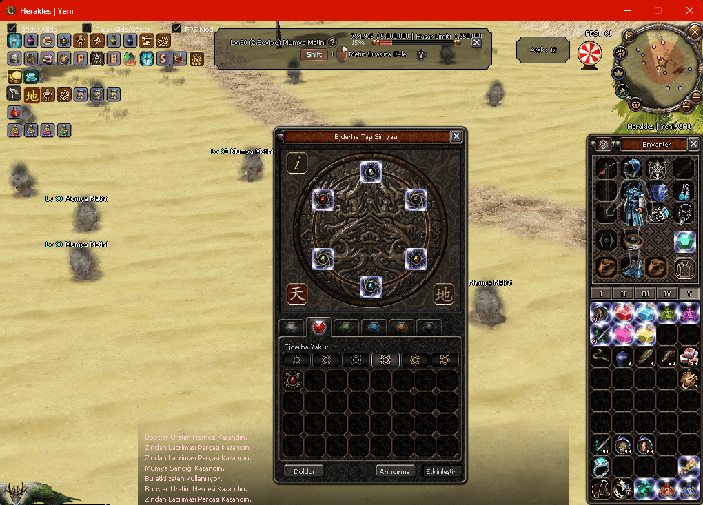 350k Damage üstü şaman ( Yang ve tüm sandıklar dahil )
