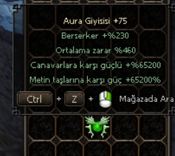 +75 aura hasarını uçur