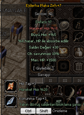 +7 FARMLIK ZIRH 42 LV TAŞLI HO BEDAVA