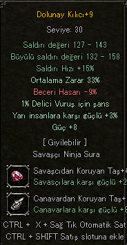 9 Dolunay / 33 ORT - 8 GÜC - 3 YARI