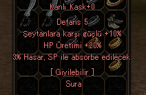 20 HP ÜRETİMLİ 10 ŞEYTAN KANLI KASK