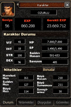 56 lvl bedensel hava öfke g