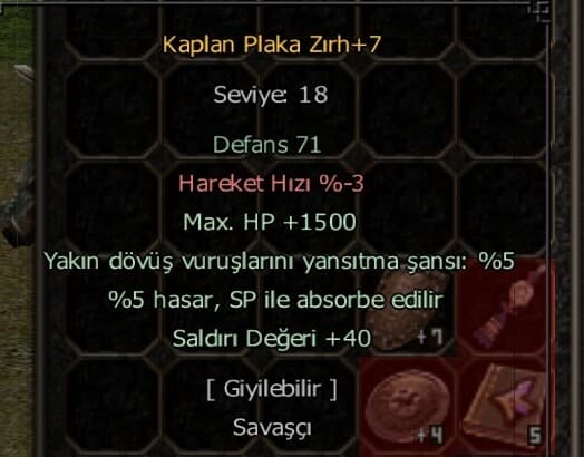 +7 KAPLAN PLAKA 1.5 K HP 40 STR