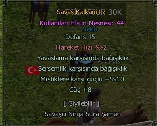 +7 SAVAŞ KALKANI SERSEM GÜÇ