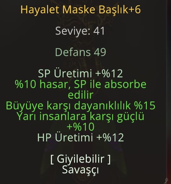 Güzel efsunlu hayalet başlık 580tl