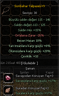 +9 10 BEC 8 YARI 10 ÇEVİKLİK SONBAHAR YELPAZE SATIŞTA - HEMEN TESLİM