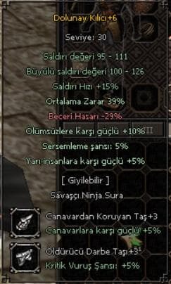 +6 39 ort 10 ölümsüz 5 yarı sersemletme dolu
