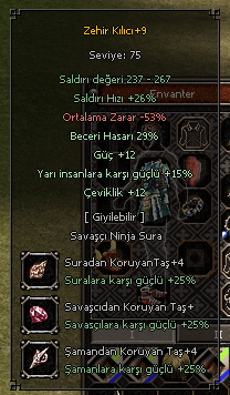 29 YARI GÜÇ ÇEV MAX DAMAGE ZEHİR TAKAS VAR