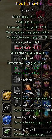1 Evrimli 60 Ort Elit Kin Farm Hasar 37 Metin Hasar Full 50