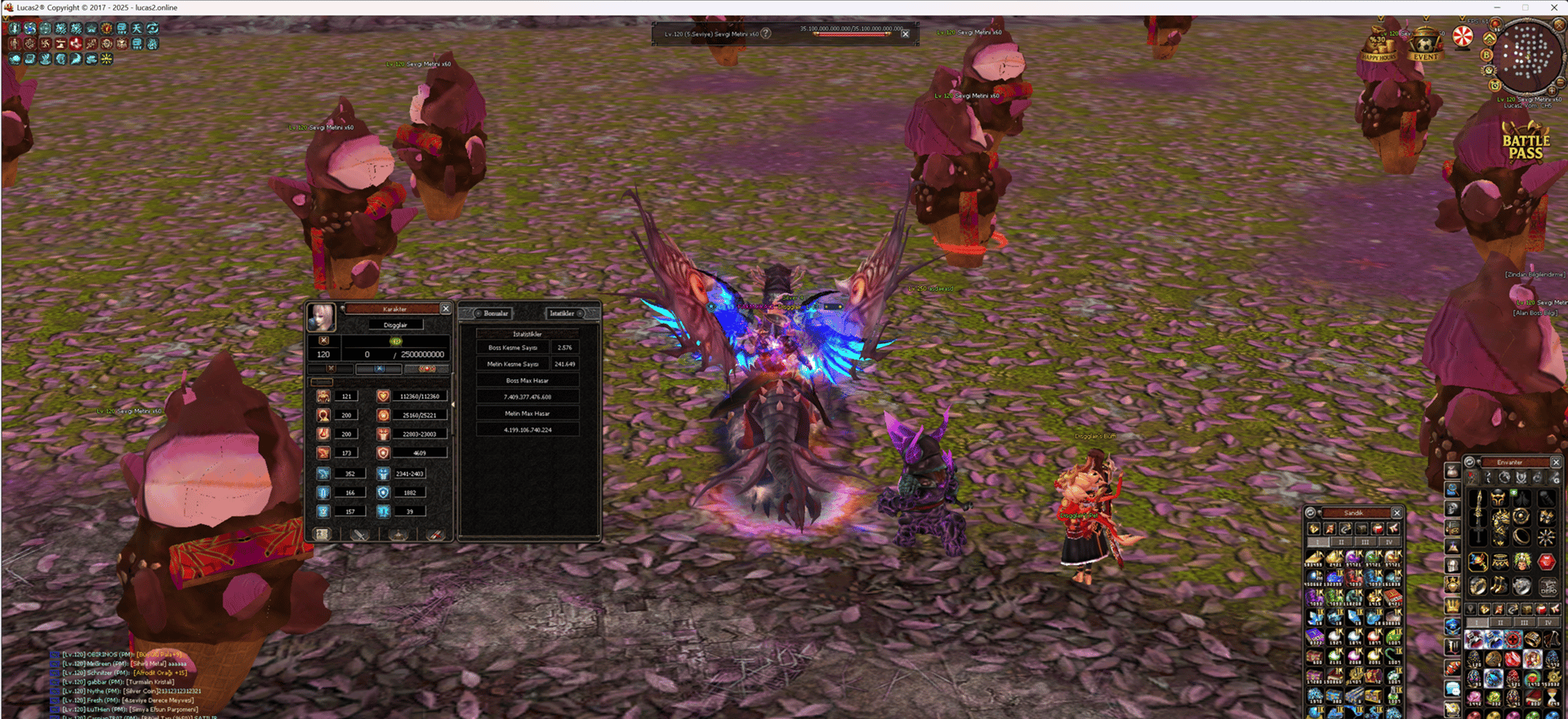 7KT boss hasar full ender set +205 ELEMENT Tüm PERMALAR MEVCUT