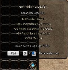 GÖK YILDIZI YÜZÜK AKTİFİM HEMEN TESLİM