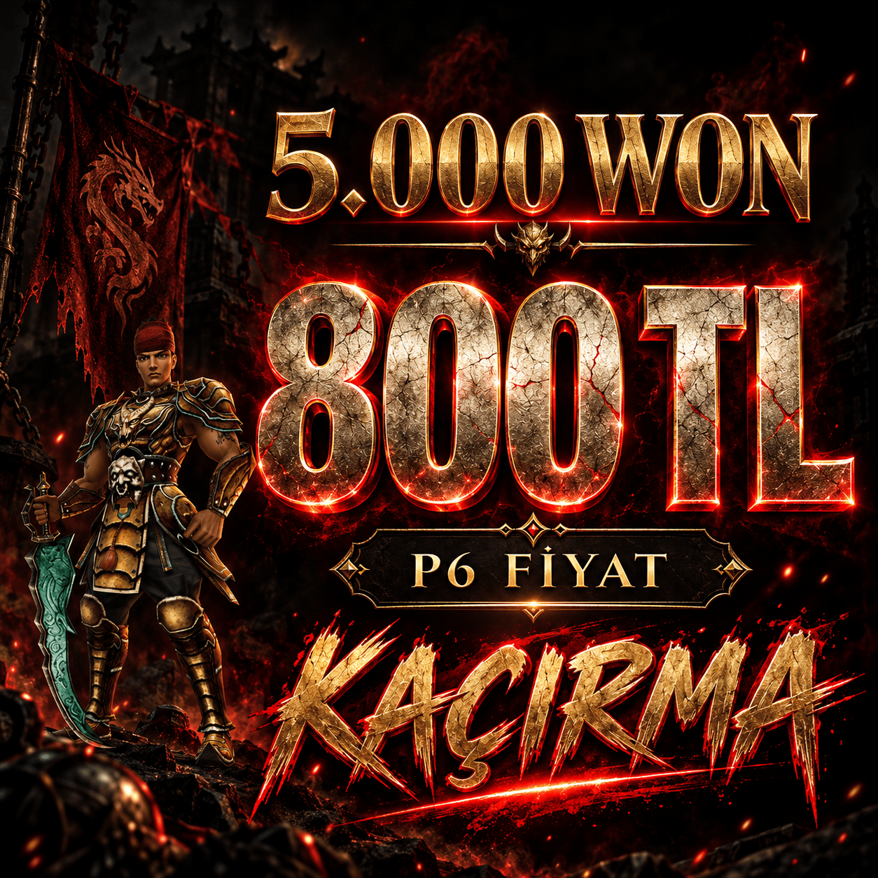 5k WON - 800 TL - UCUZA KAÇIRMA OYUN SONU