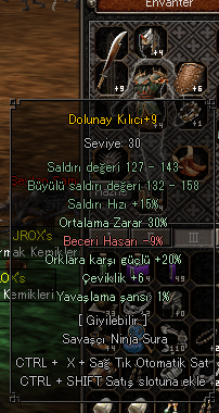 +9 DOLUNAY KILICI 30 ORT 20 ORK SERİ TESLİMAT