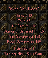 10 BIÇAK 10 OK 15 KILIÇ BEYAZ ALTIN KÜPE