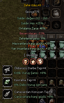 +8 Zehir Kılıcı Resimdeki Gibi Anında Teslimat 40 ORT <3