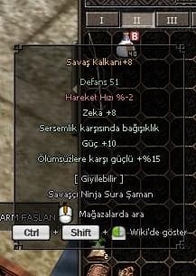 +8 efsane efsun savaş kalkanı