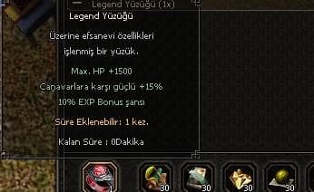 LEGEND YÜZÜK ANINDA CRAFTLANIR TESLİM EDİLİR.