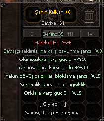 WS LİK ŞAHİN KALKANI EFSUNU HAZIR AL KULLAN