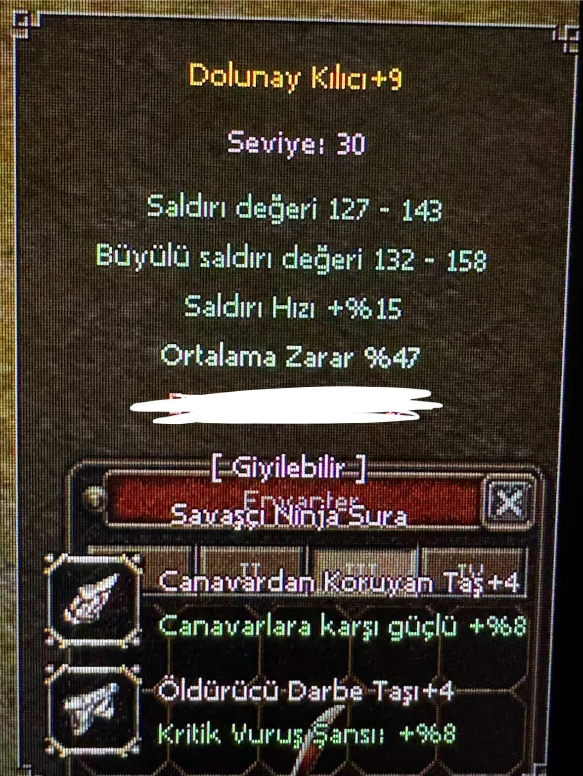 +9 47 ORTALAMA DOLUNAY KILICI