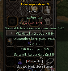 +9 ELİT LUSİFERLIK KALKAN TEKLİF ALINIR GOCUNMA YAZ