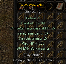 1500 HP 20 EXP AYAKKABI KAçmaz