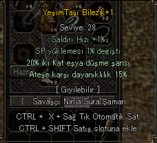 20 EŞYA 15 ATEŞ ELİT BİLEZİK ( 2 EFSUNLU )