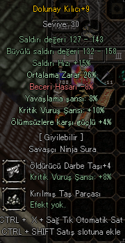 26 ORT 10 KRİTİK +4 TAŞLI +9 DOLU