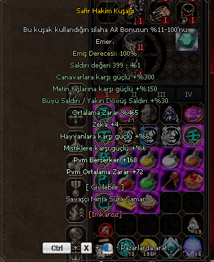 465 Ortalama 168 Berserker 100 Emiş Kuşak