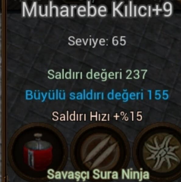 +9 Muharebe Kilici Temiz